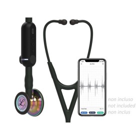 3M Littmann Core Digitales Stethoskop - 8572 - Schwarz - Helles Regenbogen-Finish