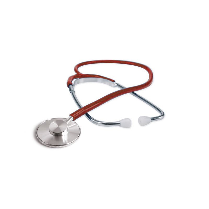 Fonendoscopio con testa in alluminio - rosso