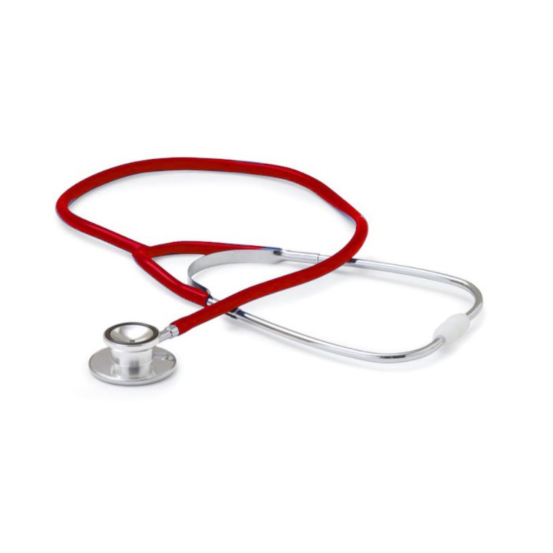 Stethophonendoscoop met aluminium kop - rood