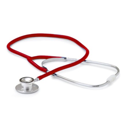 Stetofonendoscopio con testa in alluminio - rosso
