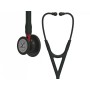 Littmann Cardiology IV - 6200 - Negro - Negro Embellecedor / Conn. rojo