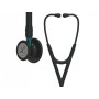 Littmann cardiology iv - 6201 - nero - finiture nere / conn. blu