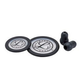 Kit Littmann 40016 : 2 diaphragmes+anneau+olives pour Classic III, cardiologie IV-noir - 1 kit