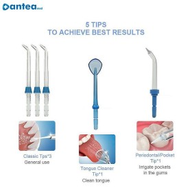 Flosser dentar cu apă de călătorie anteajet cu 3 setări