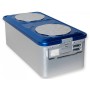 Container con valvola grande h200 mm - blu forato