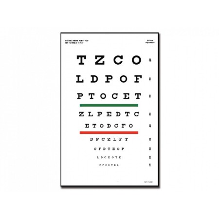  tavola snellen - 3 m - 23x35,5 cm