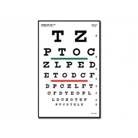 Tablero snellen - 6 m - 23x35,5 cm