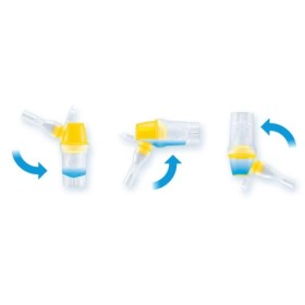 Fiolă aerosol galbenă rf6 basic cu sistem anti-vărsare