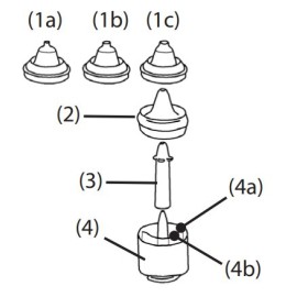 Ersatzampulle und 3 adapter für rhinoclear mobile und sprint