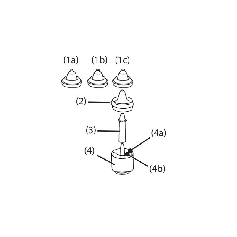 Fiolă de schimb și 3 adaptoare pentru rhinoclear mobile și sprint