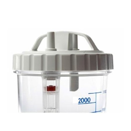Vaso quirúrgico autoclavable completo de 2 l (máx. 120 °c) para aspiradores new askir, new aspiret y new hospivac