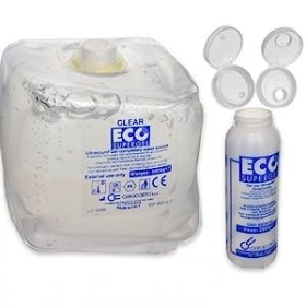 Eco supergel gel transparente para ultrasonidos y luz pulsada en bolsa de 5 lt.