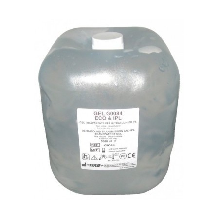 Transparent gel til ultralyd og pulserende lys g0084 i 5 liters pose.