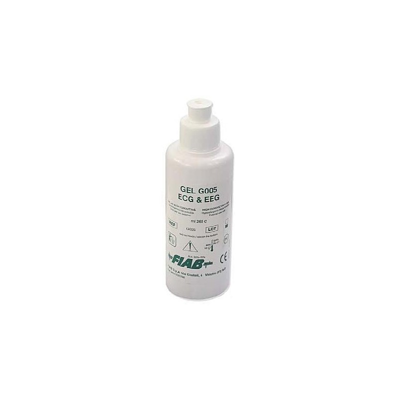 Meget ledende gel til ekg, eeg, emg, defibrillering og elektrostimulation g005 - 260 ml flaske