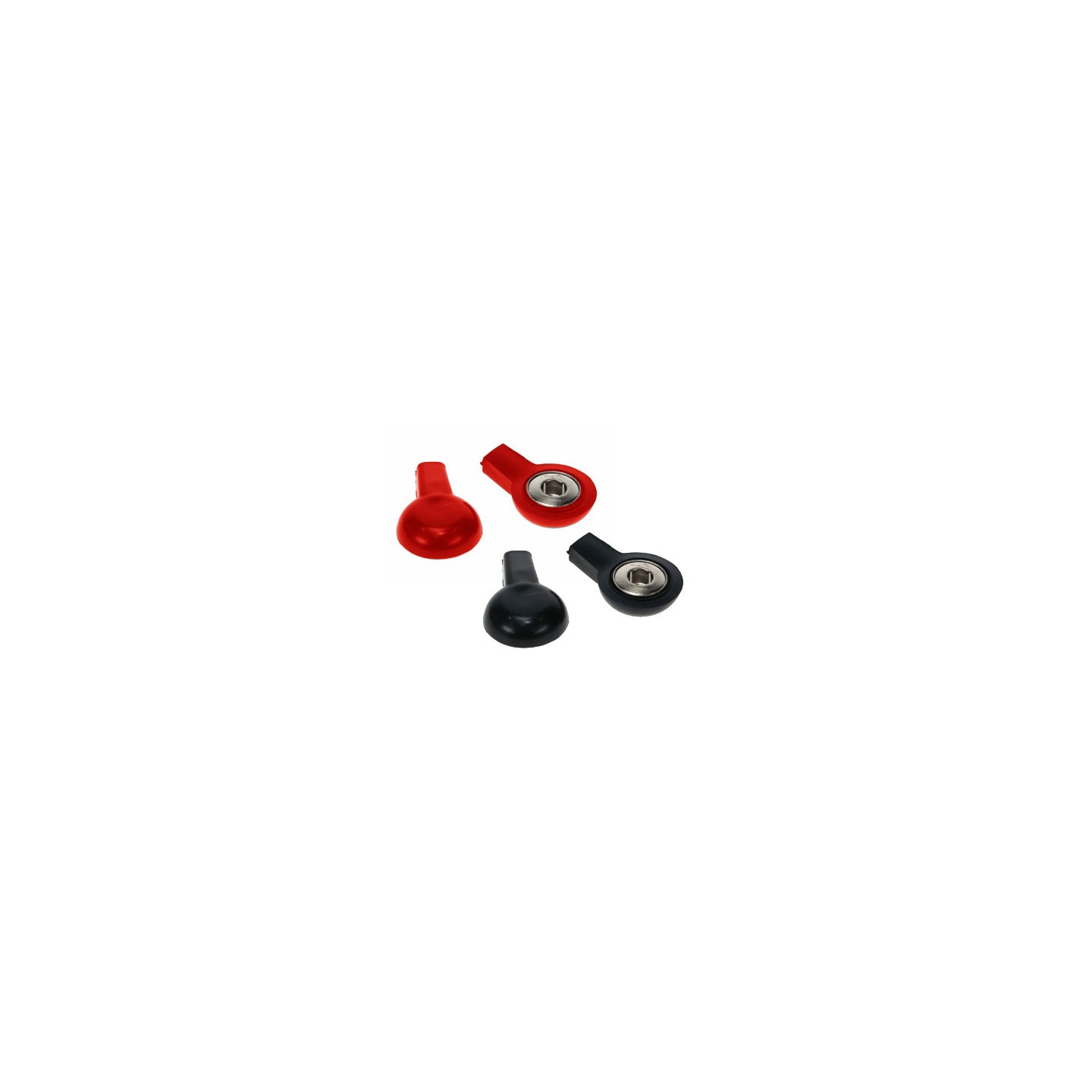 Globus-Busta 4 Adattatori 2mm (Per Elettrodi A Clip) / blister 2 rossi 2 neri