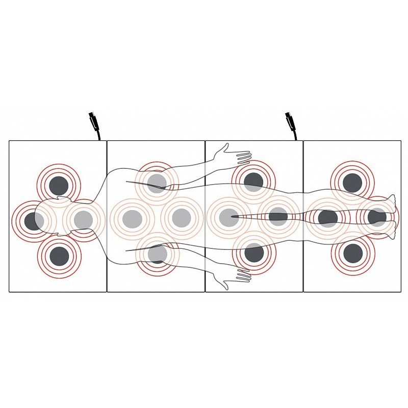 Globus - ganzkörpermatratze aus 400 memory-schaum, 16 magnetspulen