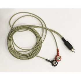 Cable de conexión bipolar flexible con clip para electrodos a presión