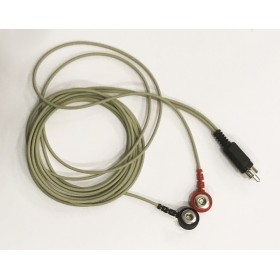 Cable de conexión bipolar flexible con clips para electrodos de chasqueo