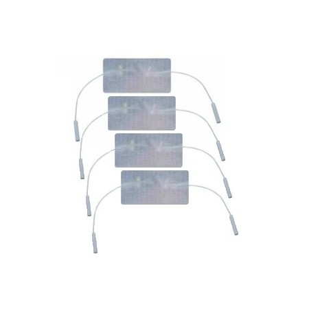 Double wire electrodes for electrostimulation and tens 45x80 - 4 pcs.