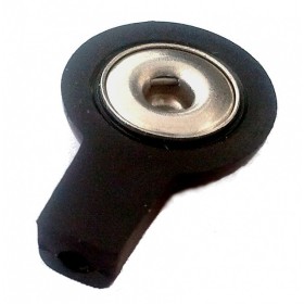 Schwarzer 2 mm knopfadapter - buchse