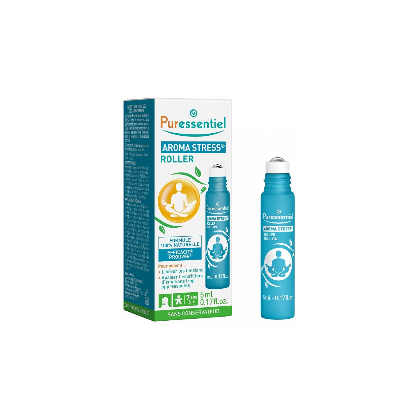 Puressentiel Stress Roller s 12 esenciálnymi olejmi