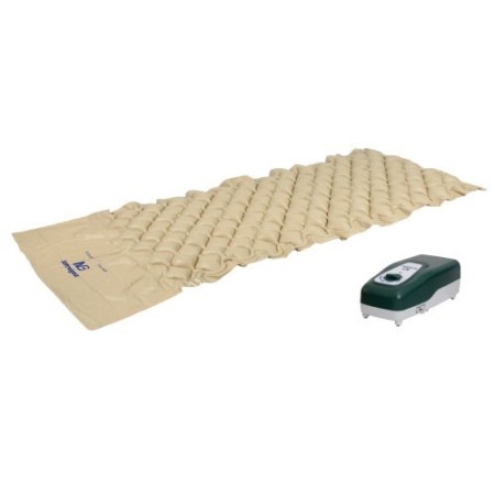 Anti-decubitus-kit med luftbubbelmadrass och kompressor med reglering