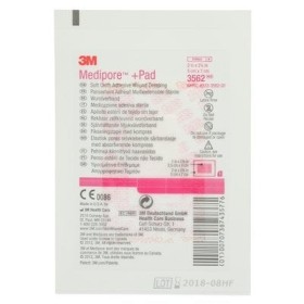 3m medipore + pad sterile non-woven dressing with pad, 3562e - 5x7cm - 50pcs.