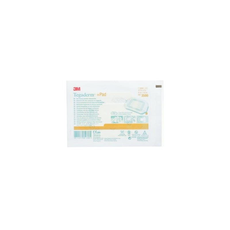 3m tegaderm + pad - pansament steril transparent 9x10 cm cu compresă, 3586 - pachet de 25 buc.