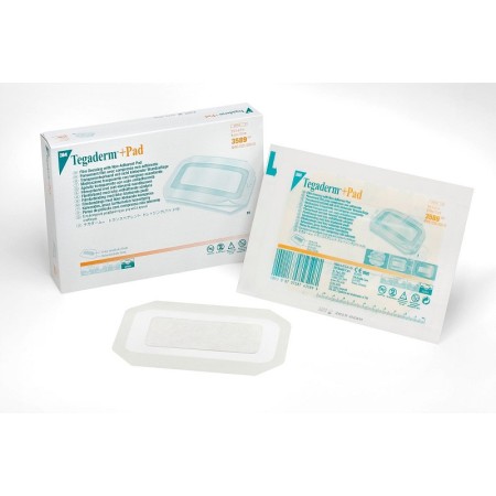 3m tegaderm + pad - medicazione sterile trasparente 9x15 cm con tampone, 3589 - conf. 25 pz.