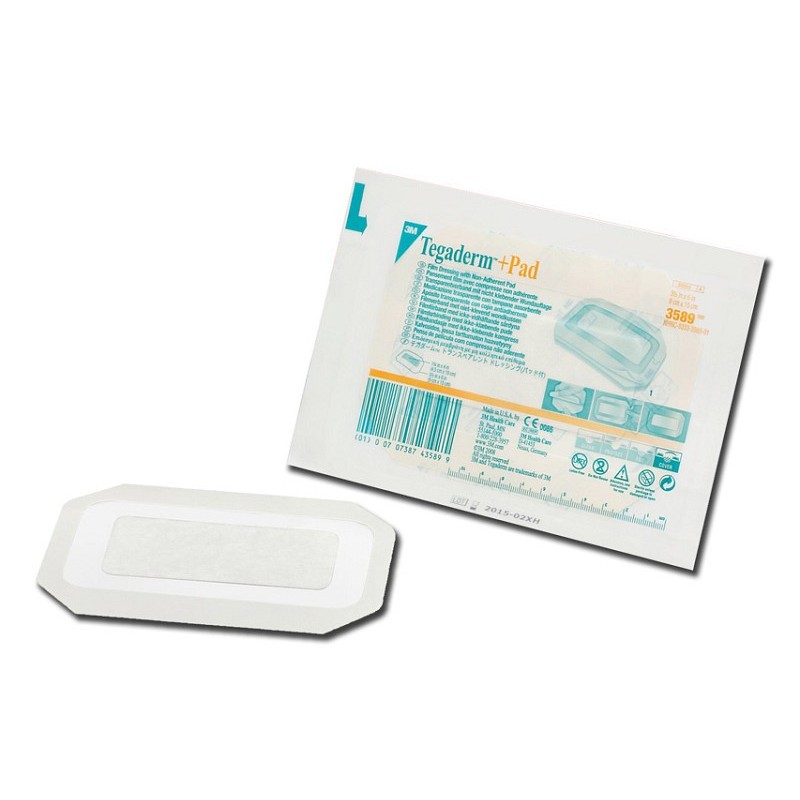 3m tegaderm + pad - Átlátszó steril kötszer 9x15 cm párnával, 3589 - csomag 25 db.