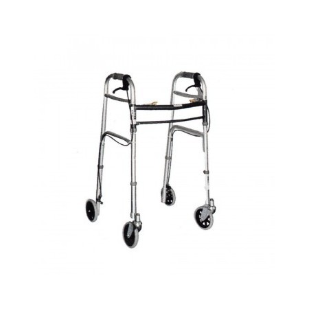 Duralumin rollator 4 x 5'' wielen, met hendelremmen