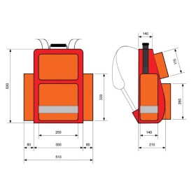 Emergency and first aid backpack
