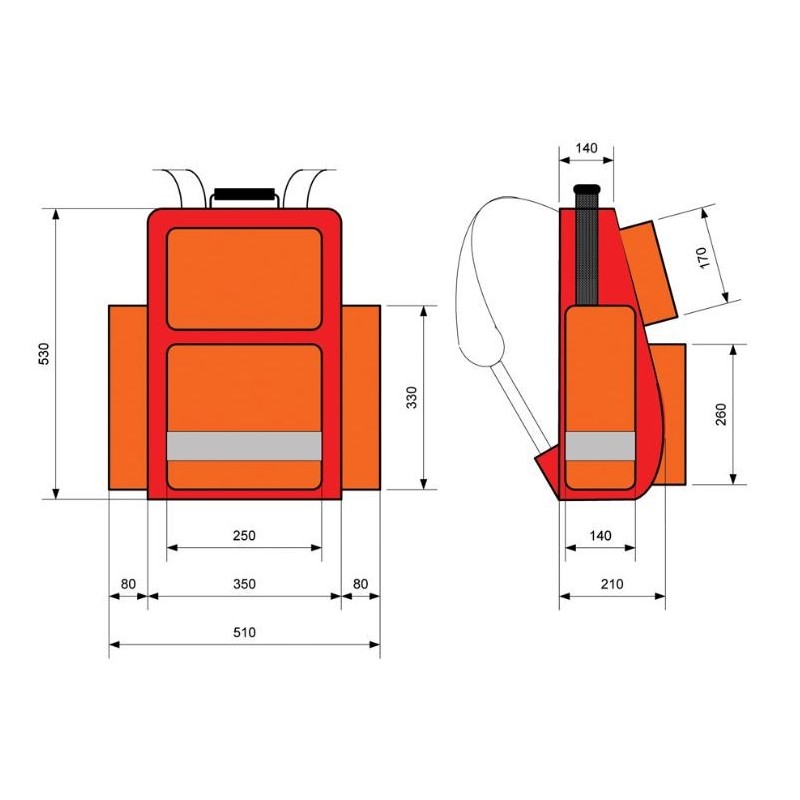 Zaino per emergenza e primo soccorso