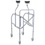 Height-adjustable folding axillary walker