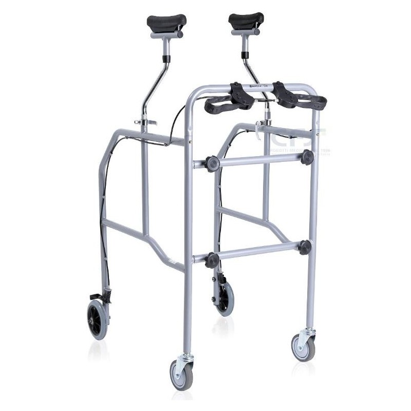 Removable axillary walker with brakes