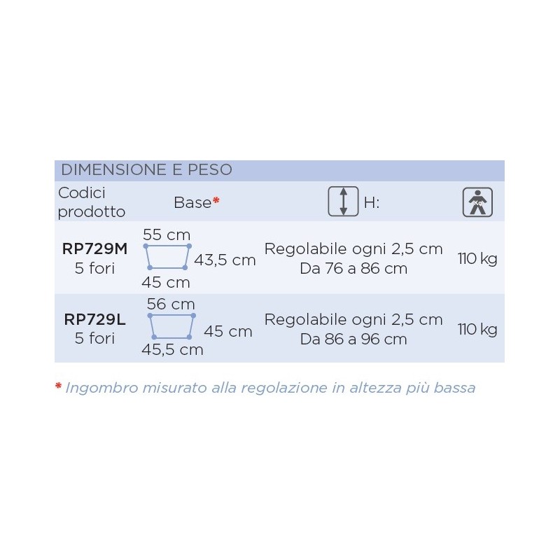 Chodzik stały - 4 końcówki - l