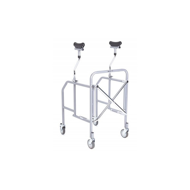 Zusammenklappbarer unterarmrollator aus lackiertem stahl – kompakte größe – click mini-serie