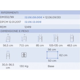 Rollator pliabil sub braț din oțel vopsit - dimensiune compactă - seria click mini