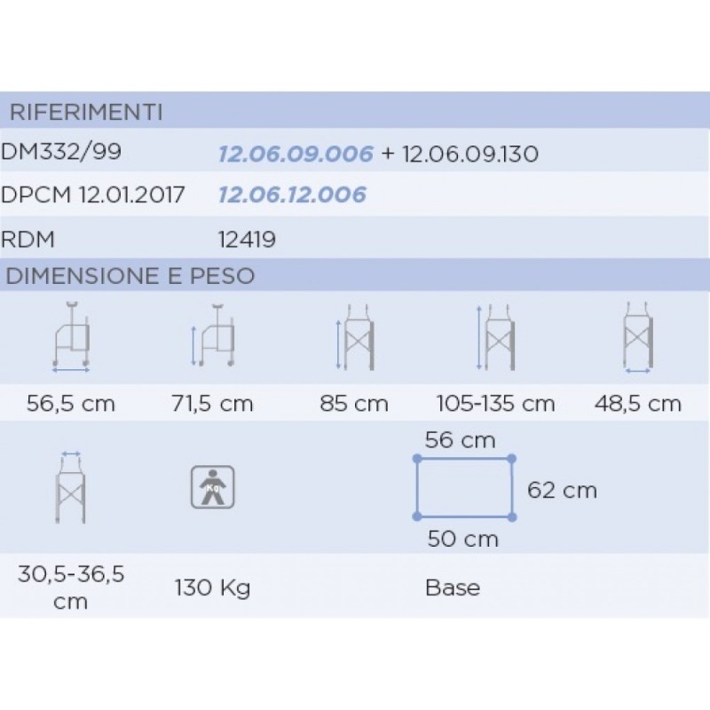 Rollator pliabil sub braț din oțel vopsit - dimensiune compactă - seria click mini