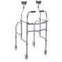 Folding walker with underarm support in painted steel - height-adjustable legs