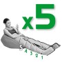 Pressoterapi Press JoySense 3.0 5-kammer massage med 2 leggings + æstetisk sæt og armbånd