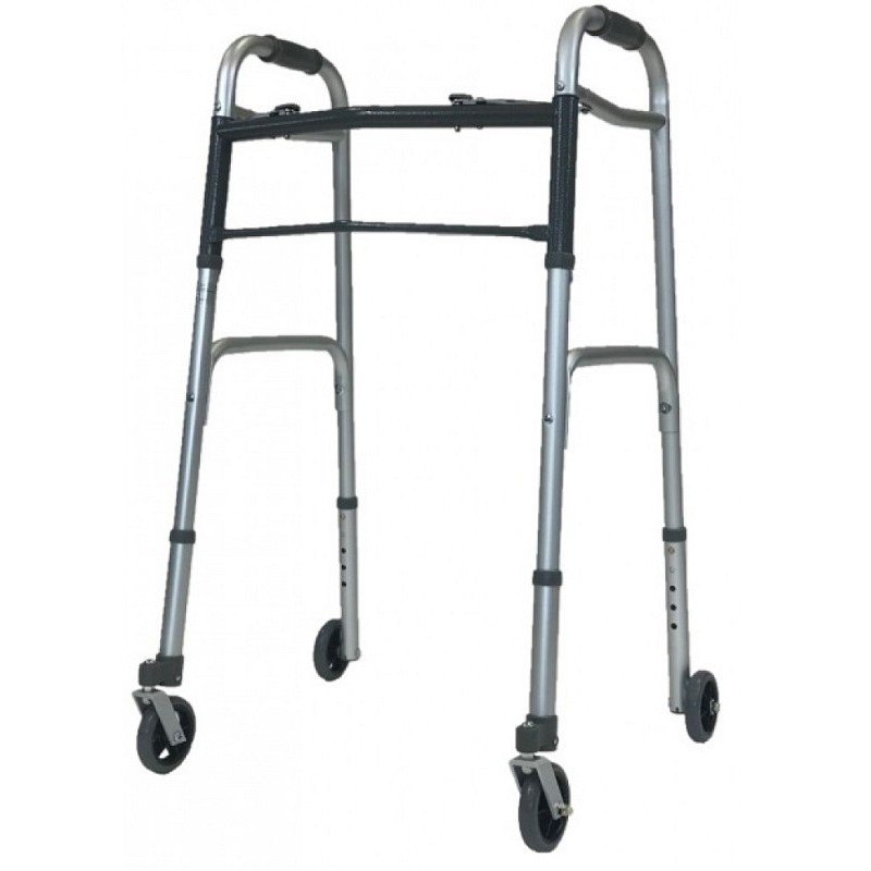 Duralumin-rollator 2 vordere schwenkräder und 2 feste hinterräder von 3,7 zoll