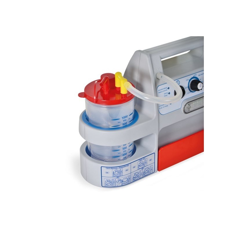 Aspirador quirúrgico profesional - tarro aspimed 1.9 - 1l con batería recargable y voltaje de red