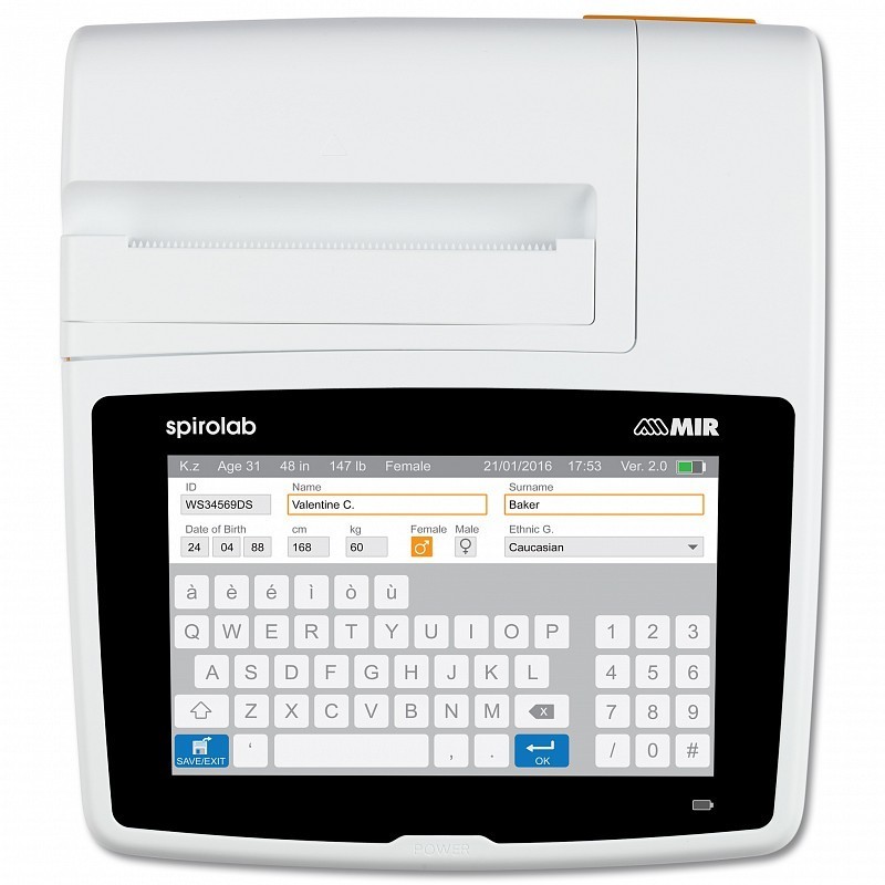 Spirometer mir spirolab s tlačiarňou a softvérom mir spiro