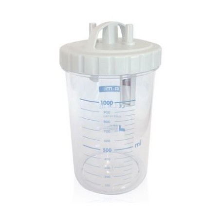 Pot chirurgical complet de 1 litre autoclavable (max 120°c) pour aspirateurs new askir et new aspiret