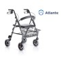 Folding Rollator in Painted Aluminum - 4 Wheels - With Padded Seat - Atlas