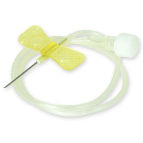 Butterfly needles yellow 20g fly-set luer lock csővel 30 cm - 100 db.