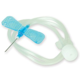 Butterfly needles turquoise fly-set 23g luer lock s tubusom 30 cm - 100 ks.