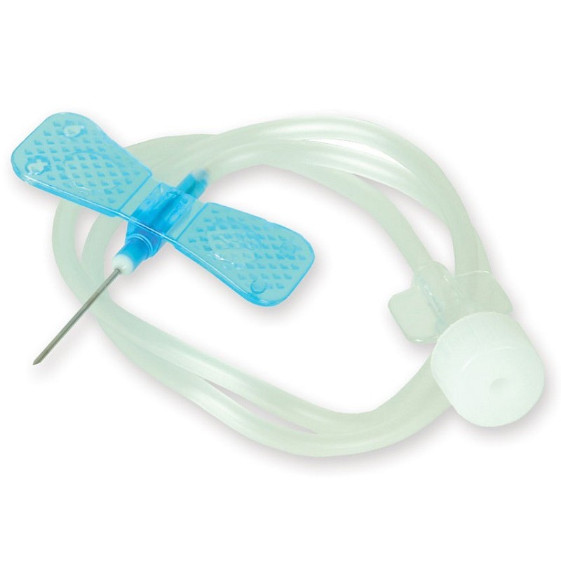 Aghi butterfly turchese fly-set 23g luer lock con tubo 30 cm - 100 pz.