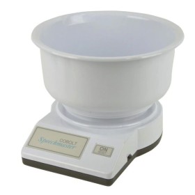 Parlante electronic kitchen scale for the visually impaired with power supply and container